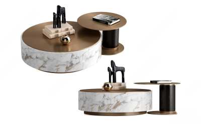 现代茶几3D模型下载